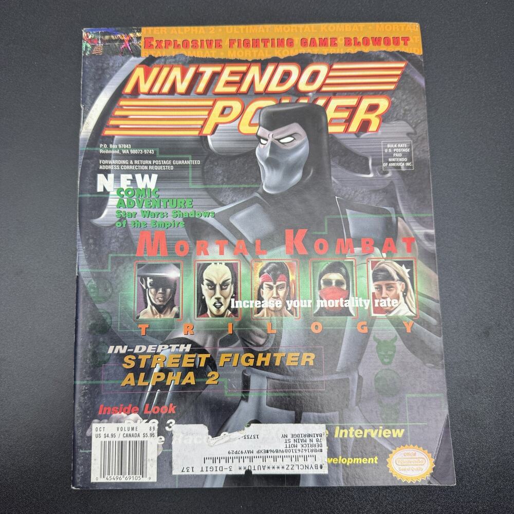Nintendo Power Magazine Vol. 89 Oct 1996 Mortal Kombat Trilogy Street Fighter
